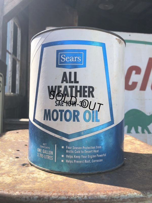 画像1: Vintage Sears Motor Oil can (B849)