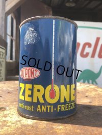 Vintage DUPONT ZERONE ANTI-FREEZE Quart Oil can (B841)