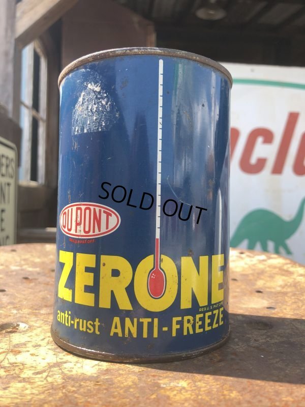 画像1: Vintage DUPONT ZERONE ANTI-FREEZE Quart Oil can (B841)
