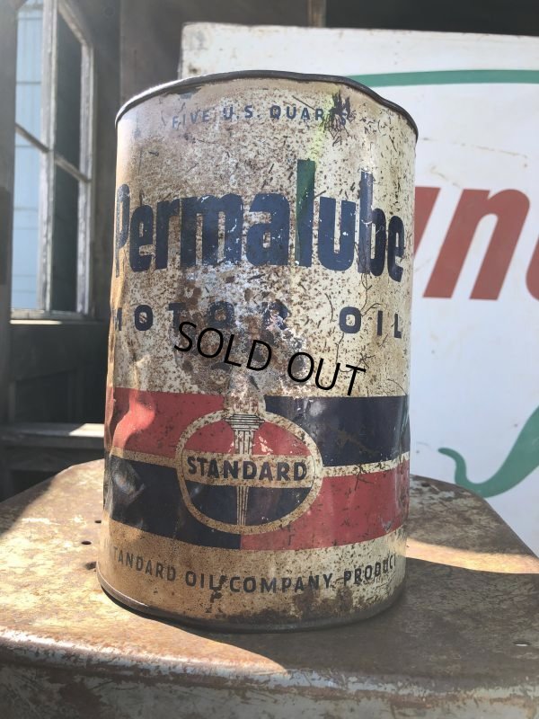 画像1: Vintage Standard Permalube Motor Oil Can (B838) 