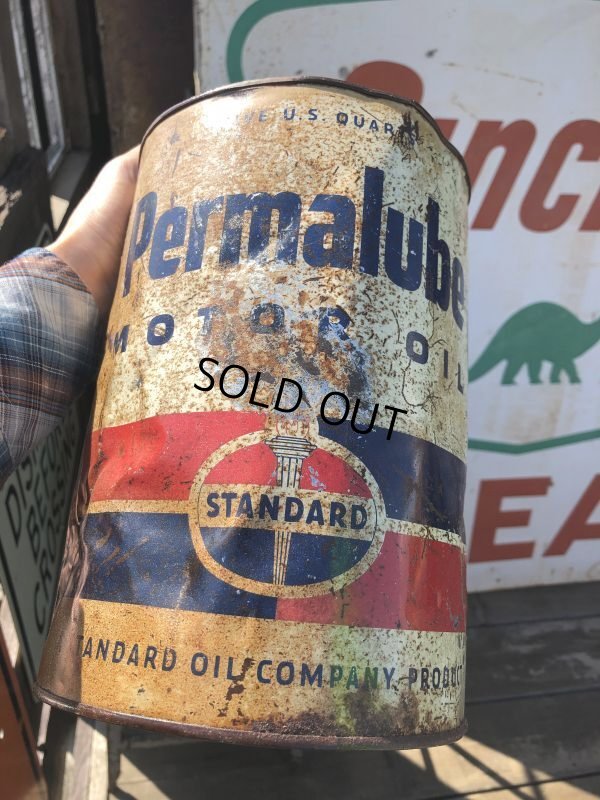 画像10: Vintage Standard Permalube Motor Oil Can (B838) 