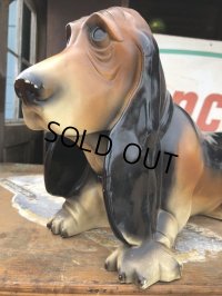 60s Vintage FLYING A Gasoline Axelrod Basset Hound Dog Bank (B855)