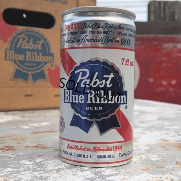 画像1: Vintage Pabst Blue Ribbon Beer 7oz Can (B861)