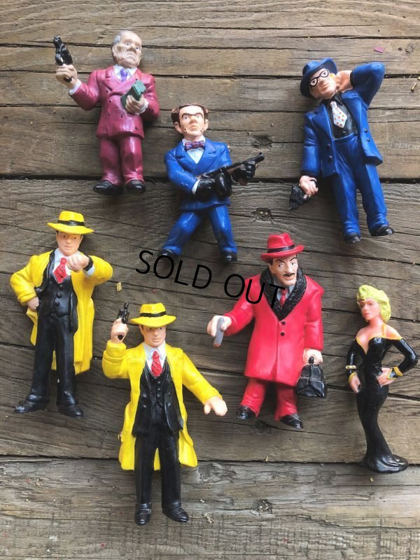 画像1: Vintage Dick Tracy PVC Figures Complete set (B897)