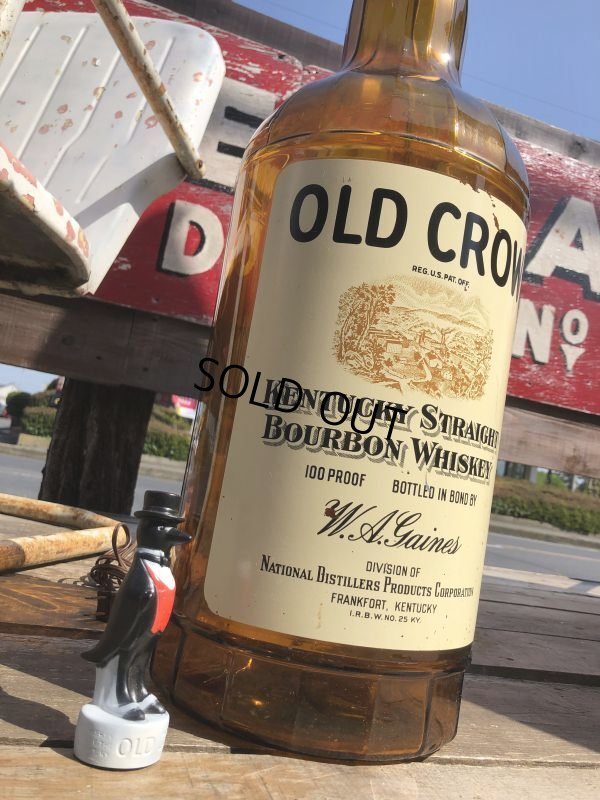 画像19: Vintage OLD CROW Whiskey Advertising Huge Glass Bottle Lamp 80cm Hard to Find! (B898)