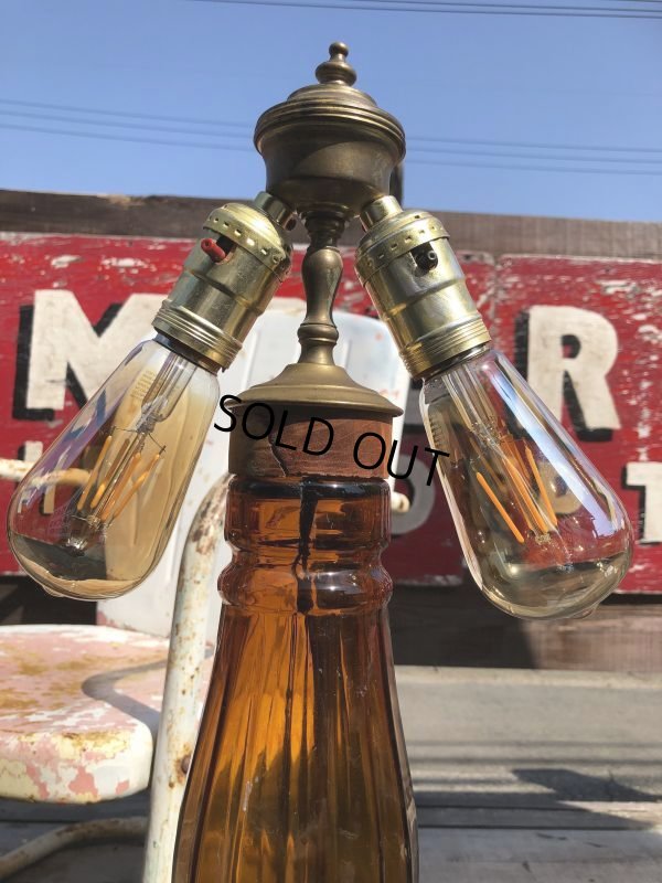 画像17: Vintage OLD CROW Whiskey Advertising Huge Glass Bottle Lamp 80cm Hard to Find! (B898)