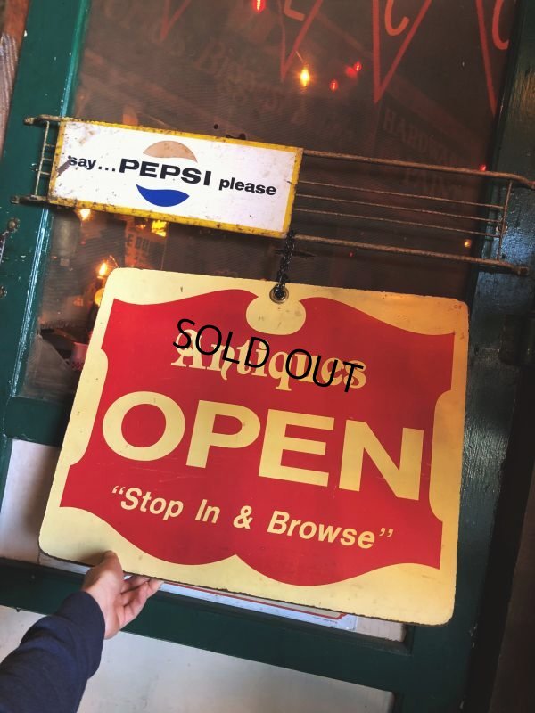 画像8: Vintage Antique Store Open Closed Original Sign (B899)