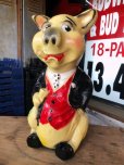 画像1: Vintage Chalkware Carnival Prize Piggy Pig Bank (B900) (1)