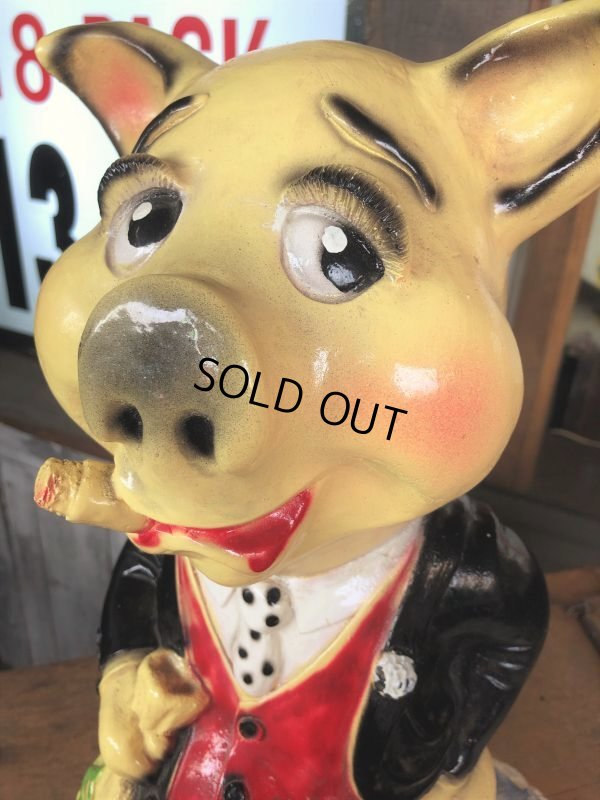 画像9: Vintage Chalkware Carnival Prize Piggy Pig Bank (B900)