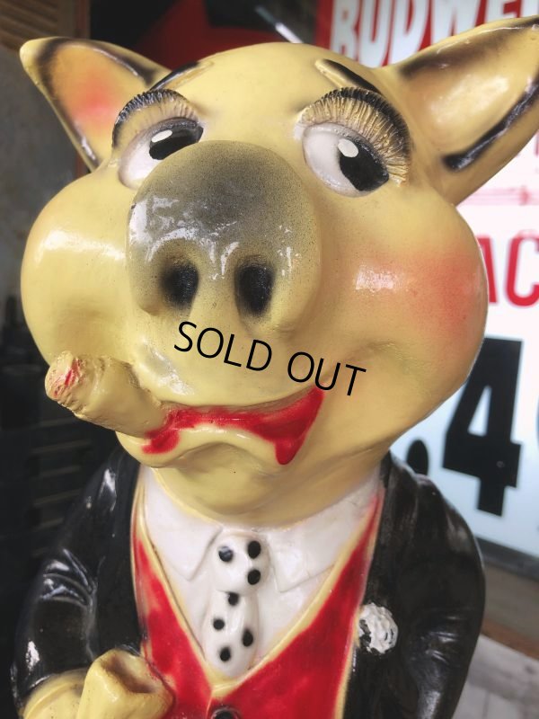 画像10: Vintage Chalkware Carnival Prize Piggy Pig Bank (B900)