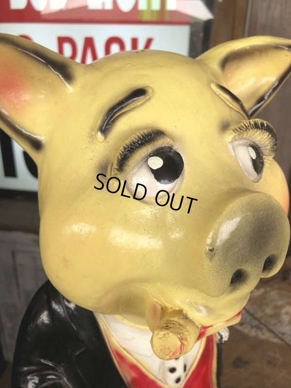 画像8: Vintage Chalkware Carnival Prize Piggy Pig Bank (B900)