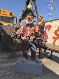 60s Vintage Mountain Dew Willy the Hillbilly Store Display Statue (B910)