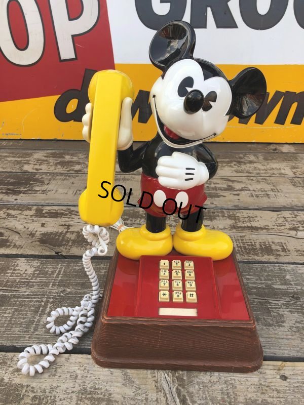 画像1: 70s Vintage Telephone Mickey Mouse (B914)