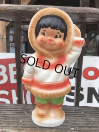 60s Vintage Kimmie Eskimo Plastic Coin Bank (B916)