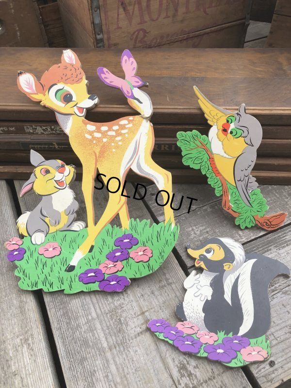 画像1: Vintage Dolly Toy Pin Ups Wall Decor Bambi Set (B921)