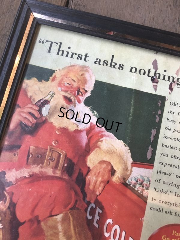 画像4: 40s Vintage Coca-Cola Advertising W/Frame (B927)