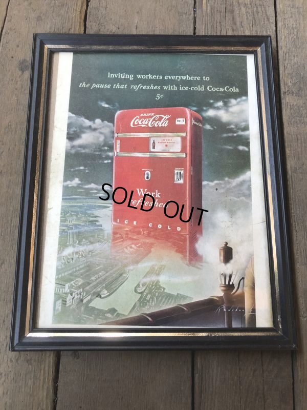 画像5: 40s Vintage Coca-Cola Advertising W/Frame (B931)