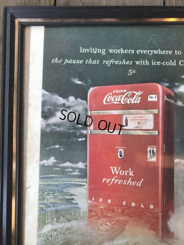 画像4: 40s Vintage Coca-Cola Advertising W/Frame (B931)