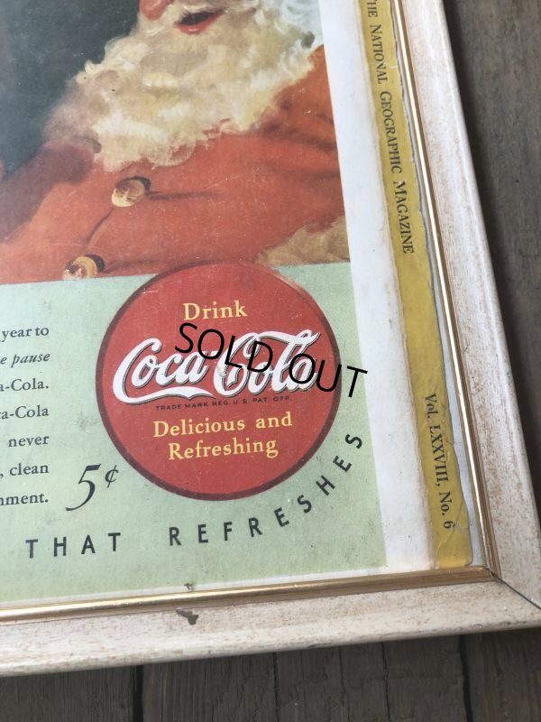 画像2: 40s Vintage Coca-Cola Advertising W/Frame (B929)