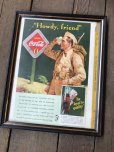 画像5: 40s Vintage Coca-Cola Advertising W/Frame (B930)