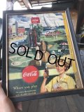 50s Vintage Coca-Cola Advertising W/Frame (B932)