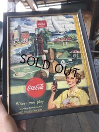 50s Vintage Coca-Cola Advertising W/Frame (B932)
