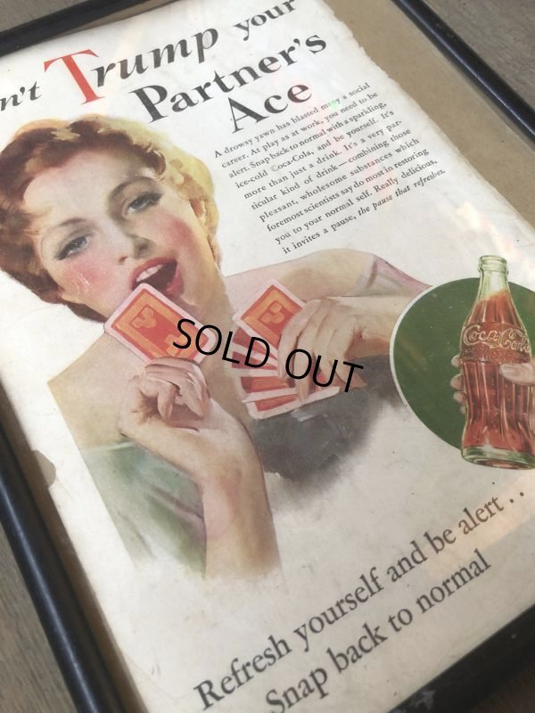 画像4: 30s Vintage Coca-Cola Advertising W/Frame (B938)