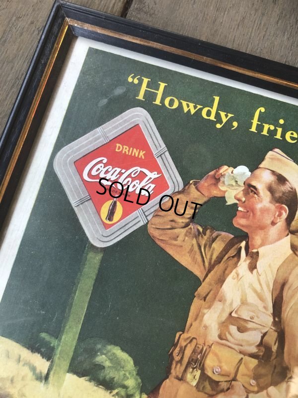 画像4: 40s Vintage Coca-Cola Advertising W/Frame (B930)