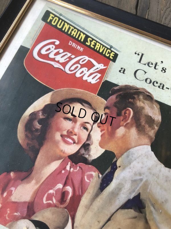 画像4: 30s Vintage Coca-Cola Advertising W/Frame (B925)