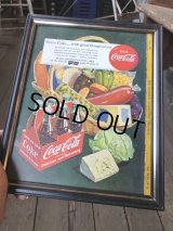 50s Vintage Coca-Cola Advertising W/Frame (B935)