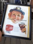 画像1: 50s Vintage Coca-Cola Advertising W/Frame (B939) (1)