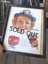 50s Vintage Coca-Cola Advertising W/Frame (B939)