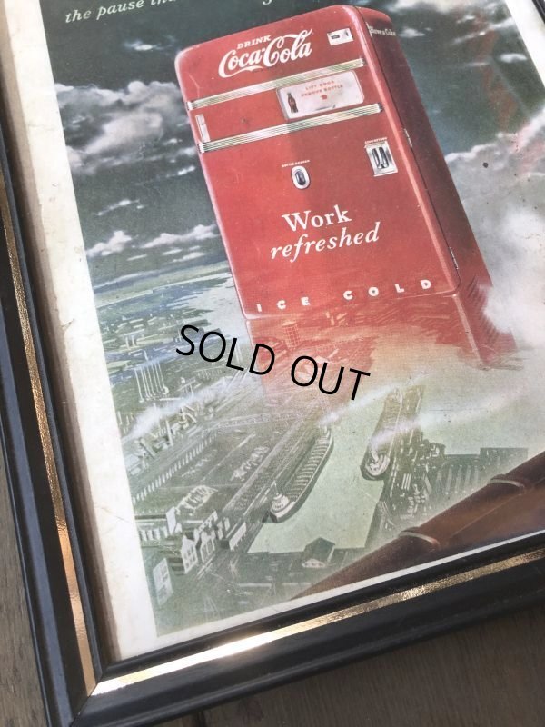 画像3: 40s Vintage Coca-Cola Advertising W/Frame (B931)
