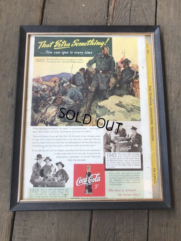 画像5: 40s Vintage Coca-Cola Advertising W/Frame (B928)