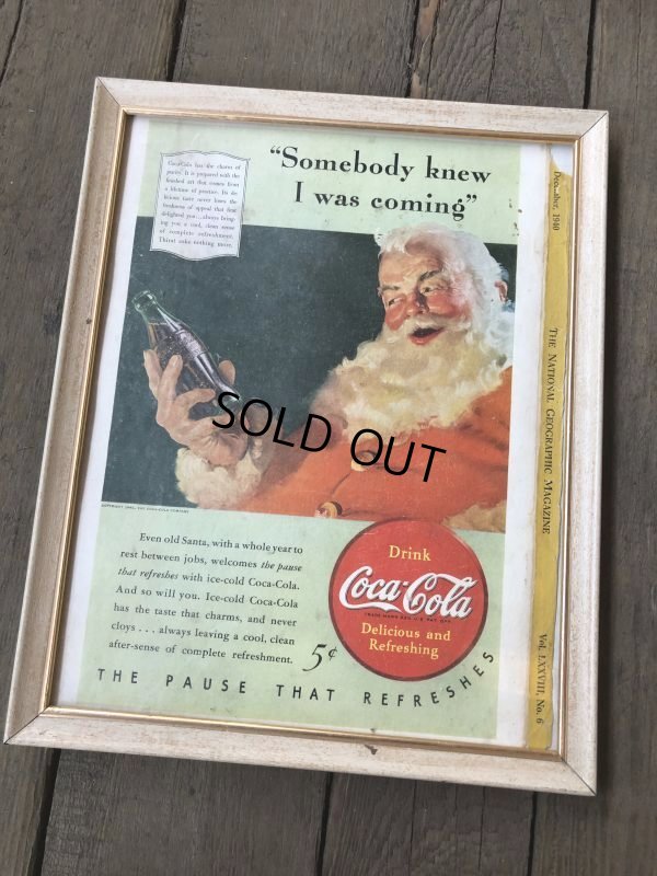 画像5: 40s Vintage Coca-Cola Advertising W/Frame (B929)