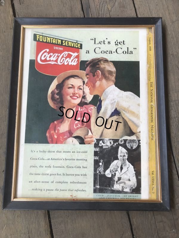 画像5: 30s Vintage Coca-Cola Advertising W/Frame (B925)
