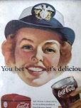 画像4: 50s Vintage Coca-Cola Advertising W/Frame (B939)