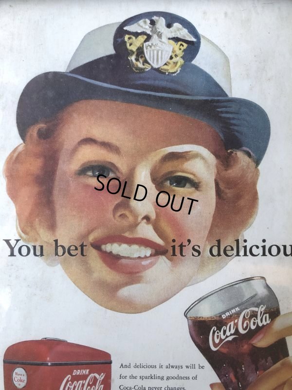 画像4: 50s Vintage Coca-Cola Advertising W/Frame (B939)