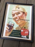 画像4: 50s Vintage Coca-Cola Advertising W/Frame (B922) (4)