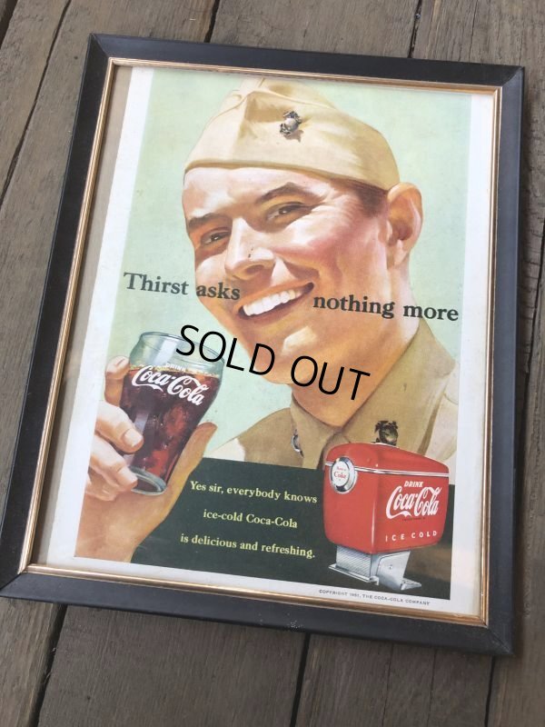 画像4: 50s Vintage Coca-Cola Advertising W/Frame (B922)