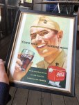 画像1: 50s Vintage Coca-Cola Advertising W/Frame (B922) (1)