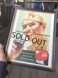 50s Vintage Coca-Cola Advertising W/Frame (B922)