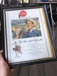 画像1: 50s Vintage Coca-Cola Advertising W/Frame (B934) (1)