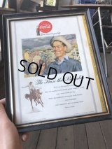 50s Vintage Coca-Cola Advertising W/Frame (B934)