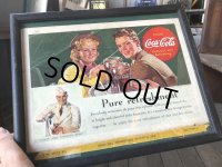 30s Vintage Coca-Cola Advertising W/Frame (B937)