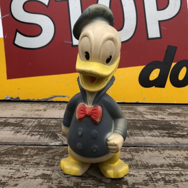 画像2: 50s Vintage Disney Donald Duck Sun Rubber Doll 25cm (B956)