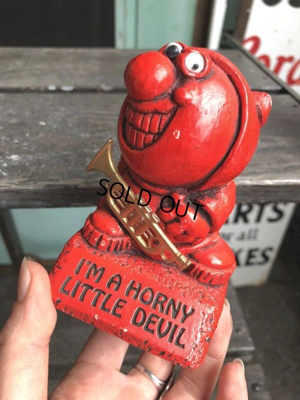 画像9: Vintage Message Doll Red Devil "I'm A Horny Little Devil" (B968) 