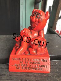 Vintage Message Doll Red Devil "Good little Girls ..."(B969) 