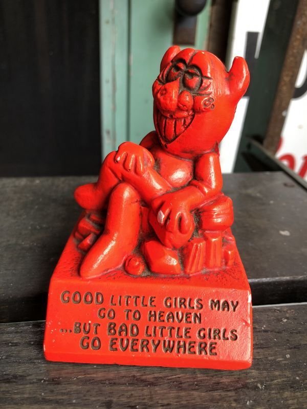 画像1: Vintage Message Doll Red Devil "Good little Girls ..."(B969) 