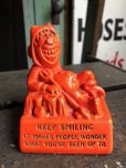 画像1: 60s Vintage Message Doll Red Devil "Keep Smiling, " (B971)  (1)